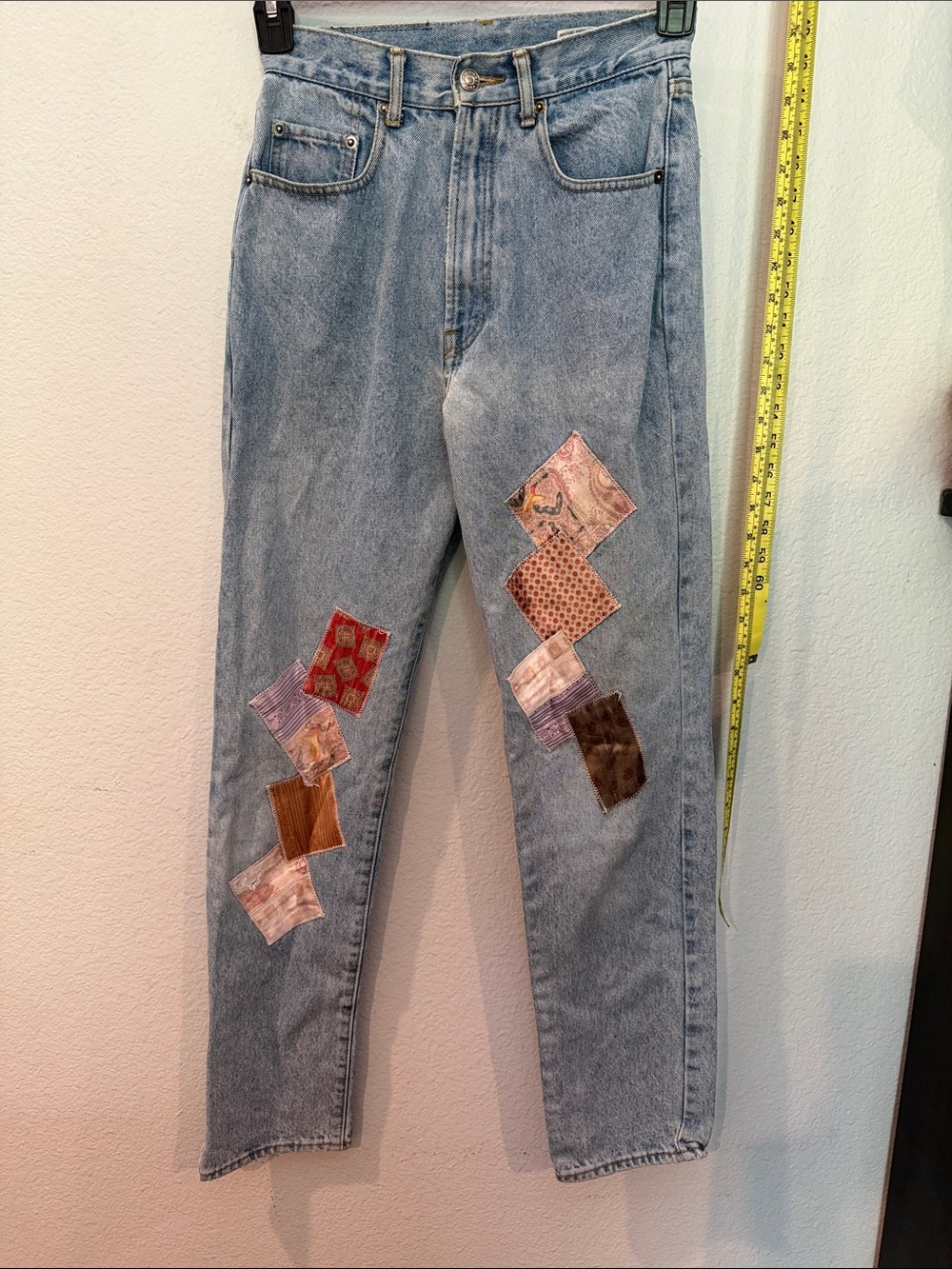 ET VOUS Light Wash Women's Boyfriend Jeans with Patchwork Detail vintage Y2K